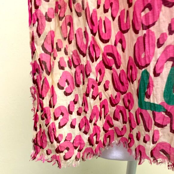 Auth Louis Vuitton Pink Lepord Print Limited Edition Stephen Sprouse Wrap Scarf - Picture 10 of 14